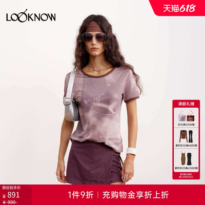 if by land x LOOKNOW2026春夏新品波谱摄影露背Ringer印花T恤