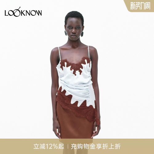 jacques wei x LOOKNOW设计师品牌2026年春夏新品蕾丝抽褶吊带