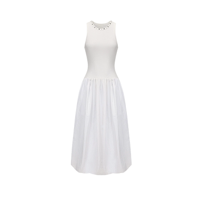 madeinormal设计师品牌LOOKNOW新款白色高级运动连衣裙女