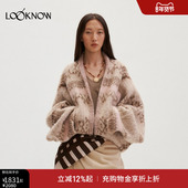 WELL LOOKNOW2025年秋季 MEDIUM 新款 燕麦绒落肩针织外套女