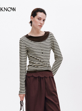 ICE DUST x LOOKNOW2026春夏新品假两件修身T