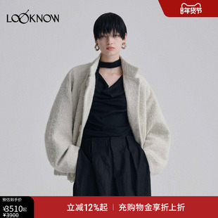 RODERIC WONG x LOOKNOW2025秋冬新款羊驼绒短夹克