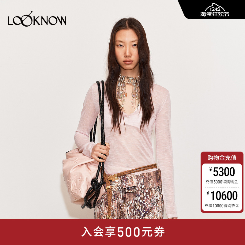 MEDIUM WELL设计师品牌LOOKNOW25年秋季V领针织衫