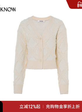 NUME X LOOKNOW2025年秋季新款流苏格纹短开衫女