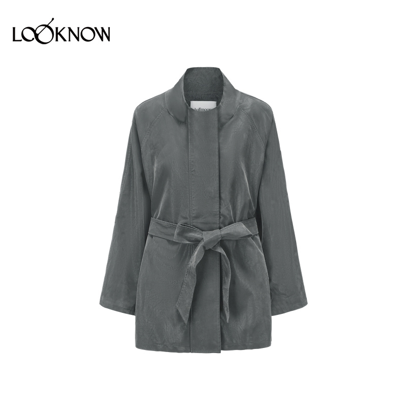 halfmoon x LOOKNOW设计师品牌2025秋冬插肩袖夹克外套