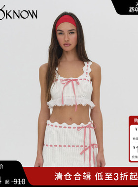 FOR LOVE AND LEMONS设计师品牌LOOKNOW春夏红色丝带背心女