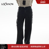 牛仔裤 madeinormal设计师品牌LOOKNOW冬季 黑色工装
