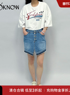 YCH设计师品牌LOOKNOW春夏新款白色黑色分层T恤女