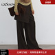 棕色可拆卸屁帘长裤 LAND LOOKNOW2025秋冬新款 阔腿裤 女
