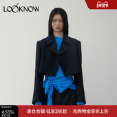 LOW CLASSIC设计师品牌LOOKNOW秋新款 黑色短外套