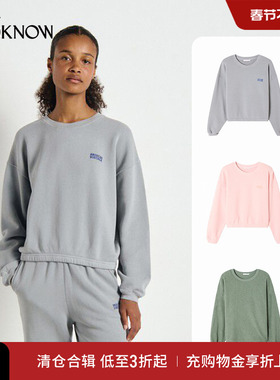 American Vintage X LOOKNOW2025年秋季新款圆领卫衣女