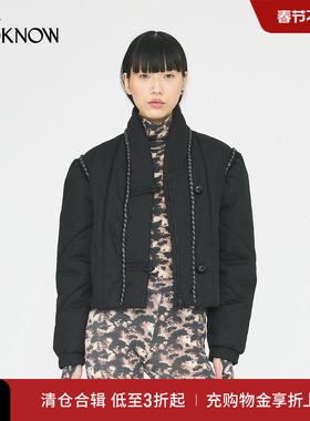 ANTIK BATIK设计师品牌LOOKNOW2025年秋季新款黑色立领夹克