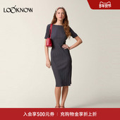 黑色半袖 Rouje设计师品牌LOOKNOW2025年春季 新款 连衣裙女