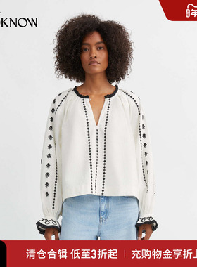 SKALL STUDIO设计师品牌LOOKNOW2025年春季新款黑白蕾丝边衬衫