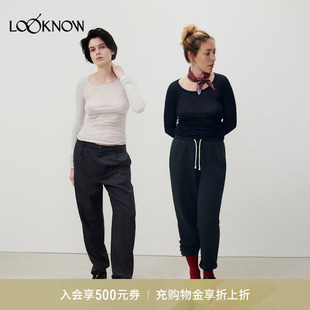 赵露思同款American Vintage设计师品牌LOOKNOW基础打底长袖T恤女