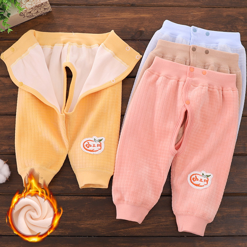 婴儿裤子秋冬季加绒加厚打底秋裤可外穿1岁半男女宝宝按扣腰裤子,童装/婴儿装/亲子装,保暖裤,淘宝优惠券,粉丝福利购,淘宝优惠卷