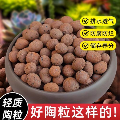 陶粒垫底彩虹石珍珠岩养花盆栽专用彩色透气铺面石回填火山石颗粒