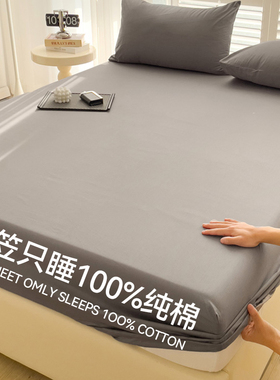 纯棉床笠单件100全棉床罩三件套2025新款四季通用床单人床垫套罩