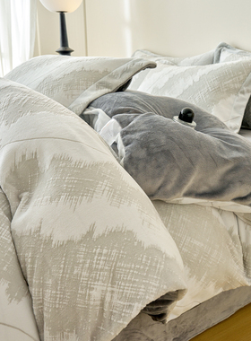 A类雕花牛奶绒四件套加绒加厚秋冬天珊瑚绒床单被套罩三件套床品