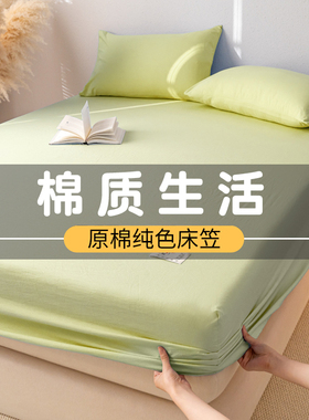 A类母婴级棉质生活床笠单件新款全包席梦思床垫保护罩防尘防滑套