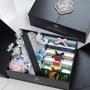 情人节生日礼物盒送男花束烟盒礼盒有钱花diy礼品盒空盒子包装盒