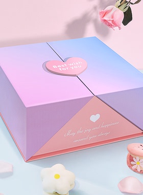 情人节礼物盒生日礼盒空盒子手机礼品盒粉色包装盒送老婆520礼物