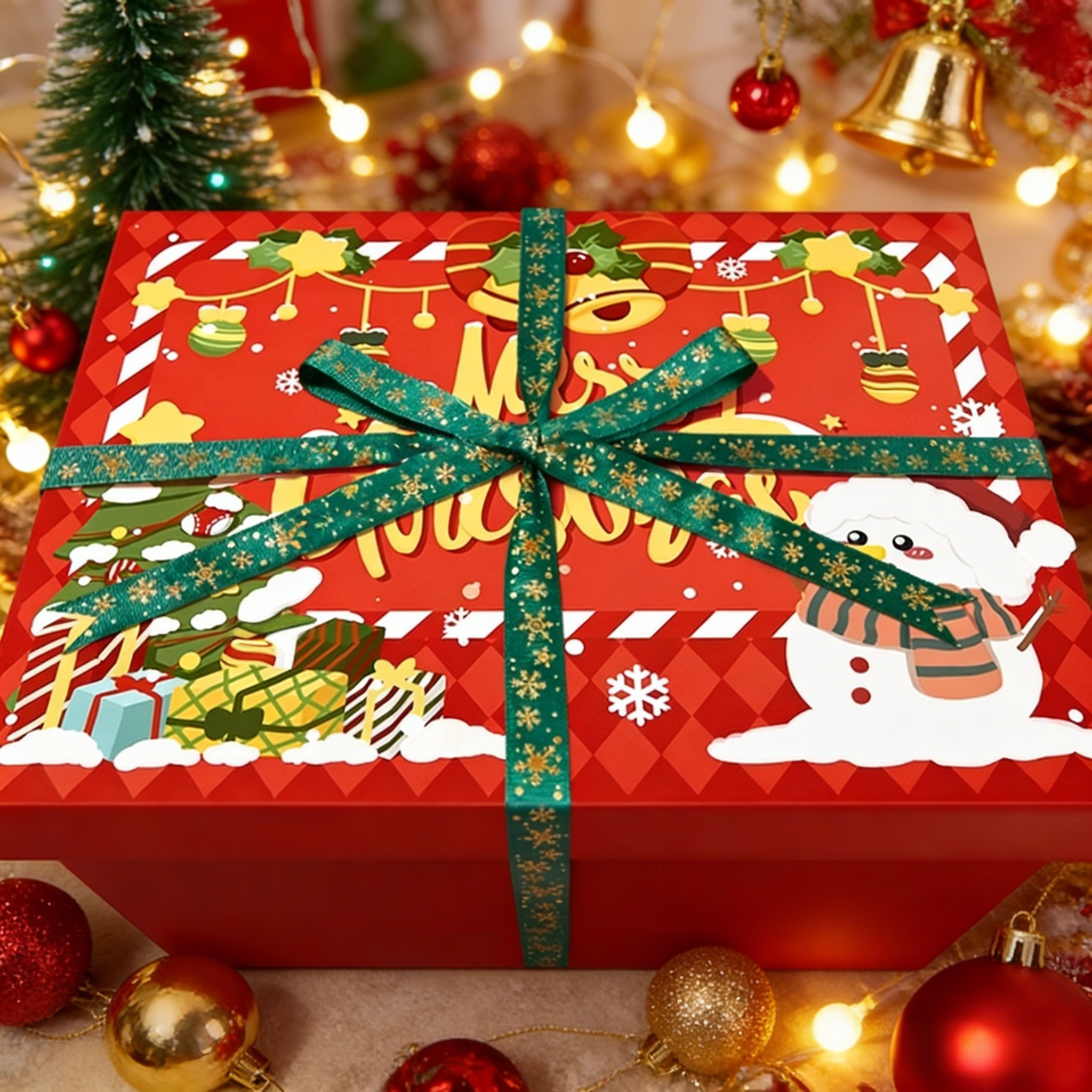 圣诞节礼物盒生日礼盒空盒子包装盒礼品盒惊喜大号零食纸箱送女生