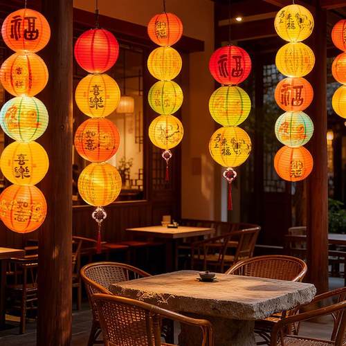 农历新年装饰拍照灯笼道具2026新款春节过年元旦店铺氛围布置用