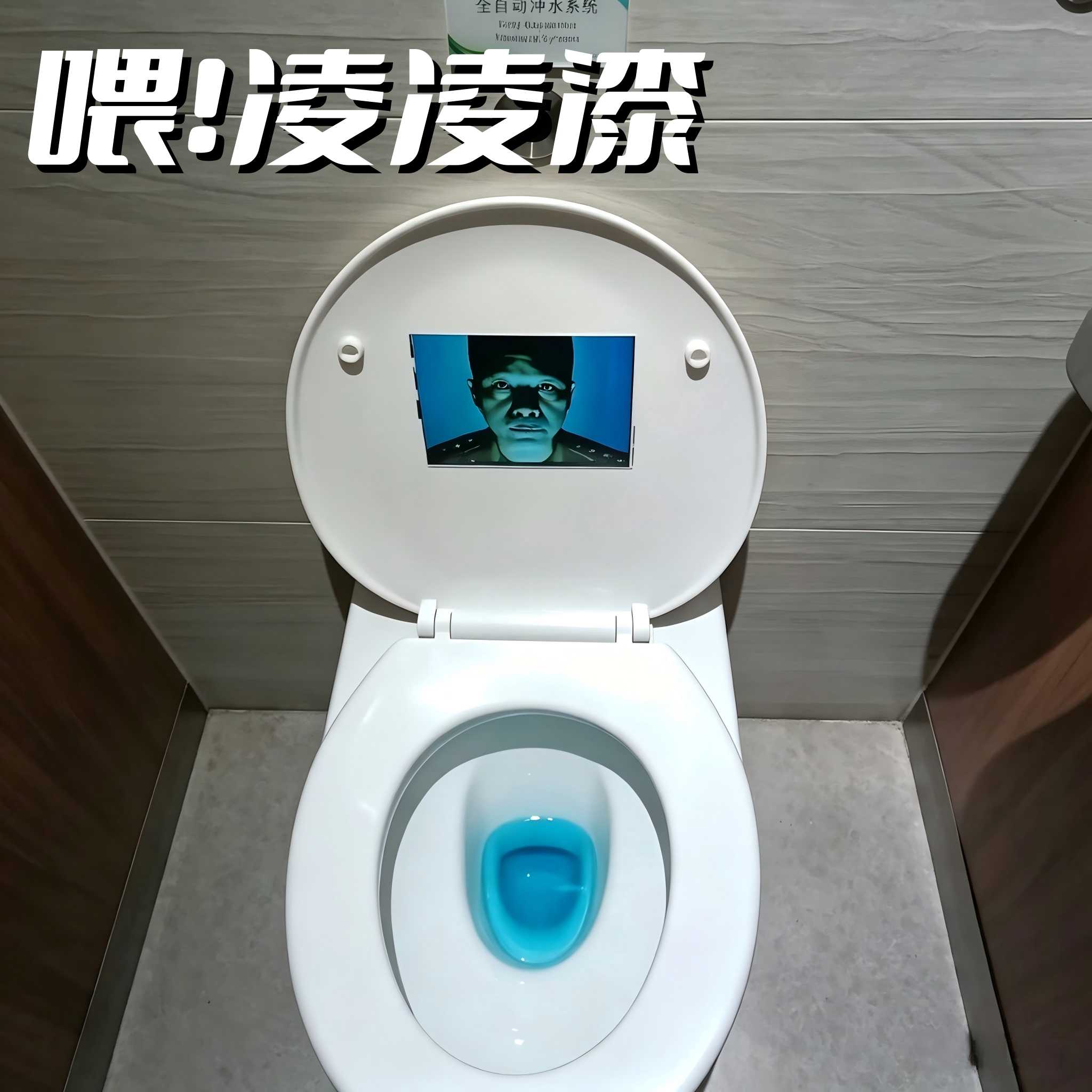 国产凌凌漆马桶贴动态光栅卡搞怪整蛊贴纸电影周边趣味变脸装饰贴