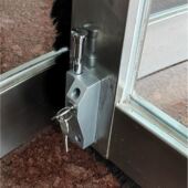 双开门地插销防盗不锈钢旋转门插销锁落地插木门有框玻璃门锁美式