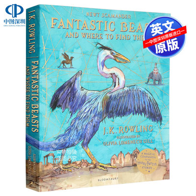 英文原版 新版神奇动物在哪里插画版 平装 Fantastic Beasts and Where to Find Them 哈利波特系列 J.K.罗琳 周边