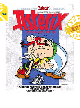 中图跨境 英文原版 高卢英雄历险记 22-24 合订本 卷八 儿童趣味冒险励志漫画故事书 Asterix Omnibus 8 高卢人阿斯特克斯