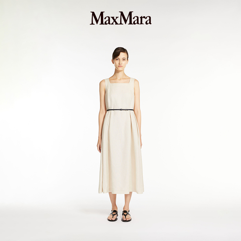 MaxMara2024春夏新品女装无袖系带连衣裙9221064306&