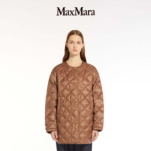 女装 MaxMara2024春夏新品 单排扣圆领宽松羽绒服9481094406