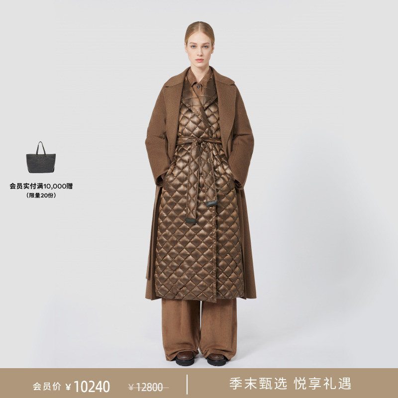 【季末甄选】MaxMara 25秋冬新品女装绵羊毛系带大衣9016065306&