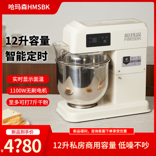 12L厨师机鲜奶机大容量商用和面机搅拌机多功能无刷电机