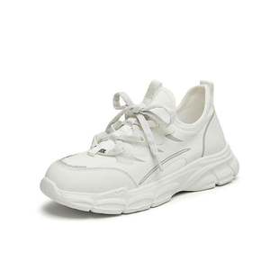 新款 天美意厚底老爹鞋 2025春季 女一脚蹬小白休闲鞋 BI842AM5 运动鞋