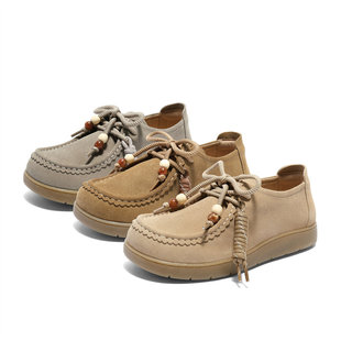 舒适平底可可简约休闲鞋 森达袋鼠鞋 新款 2025秋季 4URC9CM5 女款