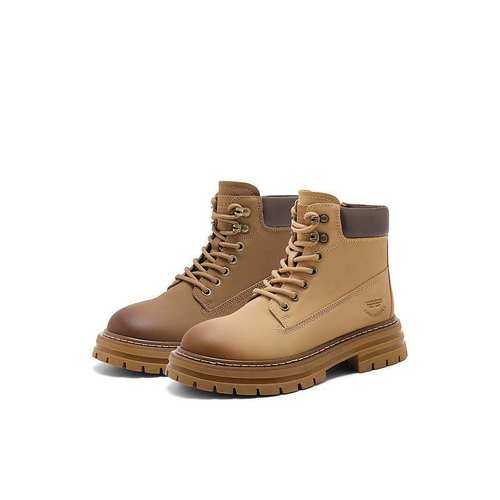 Belle百丽24冬女靴子厚底马丁靴冬季休闲短靴大黄靴女款B9R1DDD4