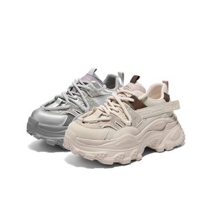 运动休闲鞋 百丽女鞋 新款 女2025春季 D7F1DAM5 子厚底老爹鞋