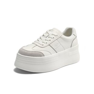 休闲运动板鞋 新款 子B2755CM5 女2025秋季 百丽厚底百搭小白鞋