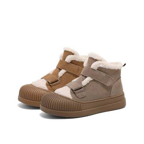 百丽Belle厚底雪地靴女24冬季保暖加绒毛毛短靴棉鞋子D1S1DDM4
