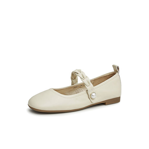 Teenmix/天美意2023秋新款商场同款浅口方圆头简约女单鞋CRR31CQ3