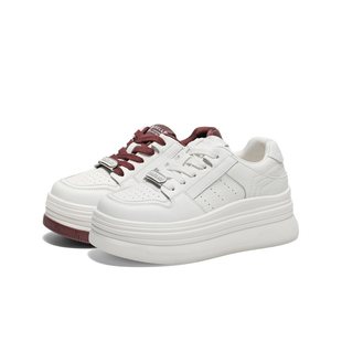 运动板鞋 百丽女鞋 休闲鞋 2025春季 D4M1DAM5 子厚底小白鞋