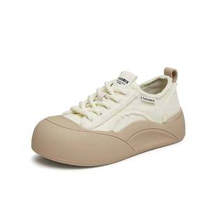 2024秋新款 天美意厚底增高小白鞋 女运动休闲鞋 板鞋 BJ321CM4 帆布鞋