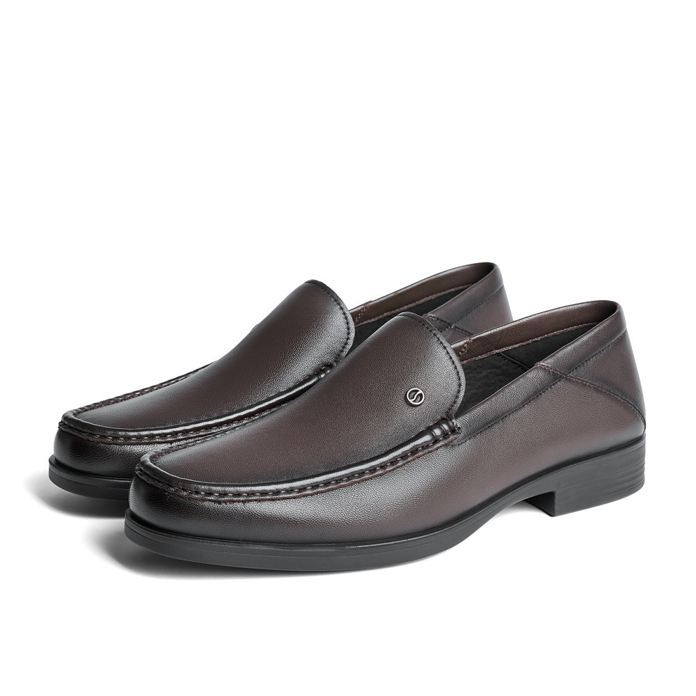 森达正装皮鞋男2024春夏新款商场同款软面通勤商务鞋1QL01CM4