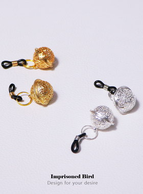 【笼中鸟】宫铃铃铛弹力夹子橡圈可调节松紧易佩戴金色银色花瓣