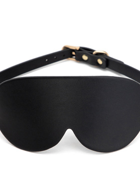 【笼中鸟】黑色眼罩皮质眼罩黑暗遮光蒙眼舒适护眼睡眠