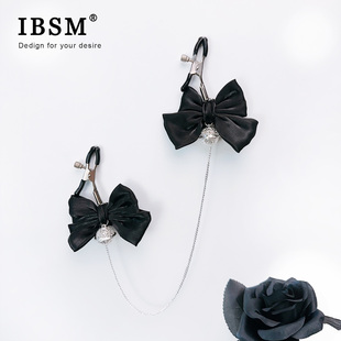 蝴蝶结铃铛金属夹子光泽感流光丝带黑色粉色白色 笼中鸟