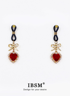 蝴蝶结爱心吊坠弹力夹橡圈可调节松紧易佩戴酒红色墨绿粉色笼中鸟